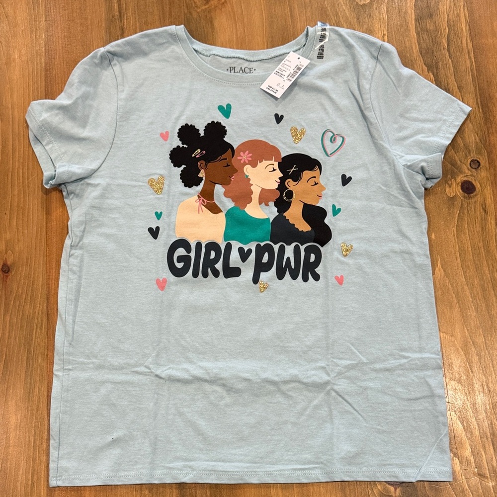 The Children's Place Light Blue 'Girl PWR' Tee